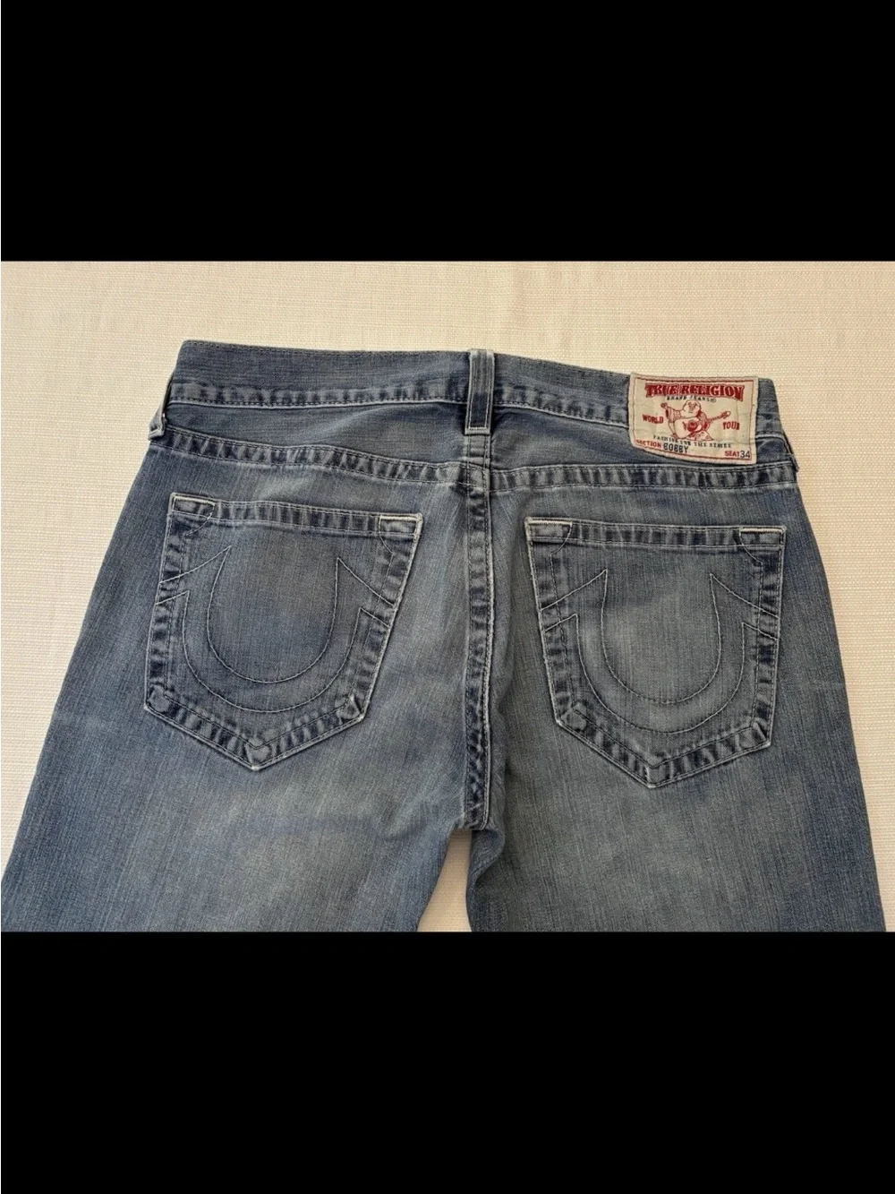 True Religion Bobby Men’s 36x30 Blue Jeans USA Made Chief Keef Y2K Denim